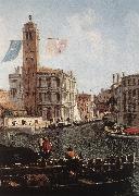 MARIESCHI, Michele The Grand Canal with the Fishmarket (detail) sgh oil on canvas